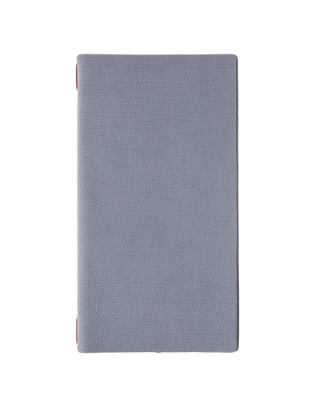 Porta Menu A4 SLIM (17,4x31,8 cm) stampa bassorilievo cornicetta (4 facciate) elastico rosso JUTA AVIO