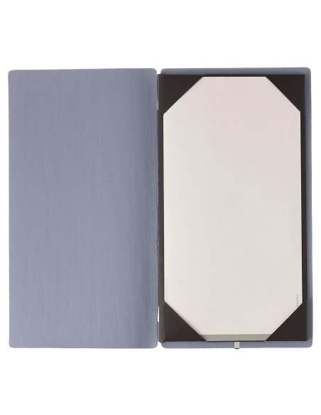 Porta Menu A4 SLIM (17,4x31,8 cm) stampa bassorilievo cornicetta (4 facciate) elastico rosso JUTA AVIO