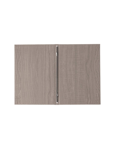 Porta Menu ITALY A5 (16,5x23,4 cm) - solo elastico - stampa bassorilievo - colore ROVERE