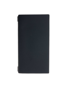 Porta Menu A4 SLIM (17,4x31,8 cm) senza etichetta cornicetta (4 facciate) elastico nero CHEF BLU
