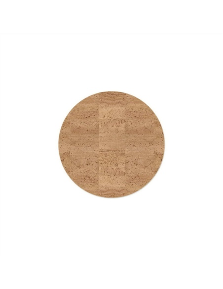 ROUND PLACEMATS 34 cm single piece CORK NATURAL th. 1.4