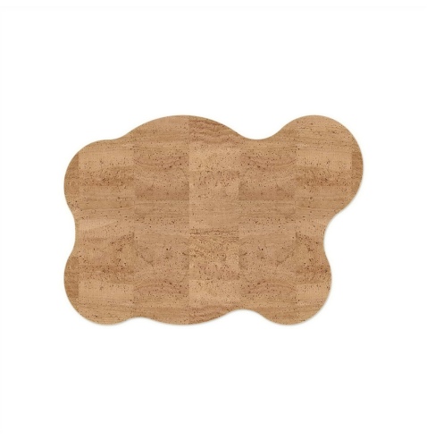 PLACEMATS 50x35 cm BLOB single piece CORK NATURAL th. 1.4