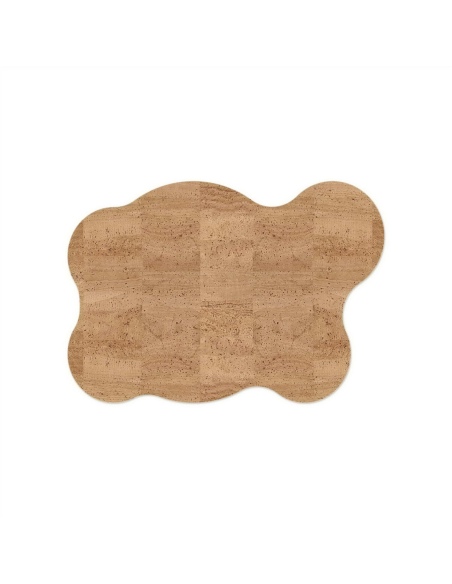 TOVAGLIETTE TAPPETINI D'ARREDO 50x35 cm BLOB pezzo singolo SUGHERO NAT