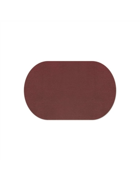 OVAL PLACEMATS 47x30 cm OVALE single piece JUTE BURGUNDY