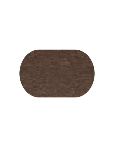 TOVAGLIETTE TAPPETINI D'ARREDO 47x30 cm OVALE pezzo singolo JUTA MARRO