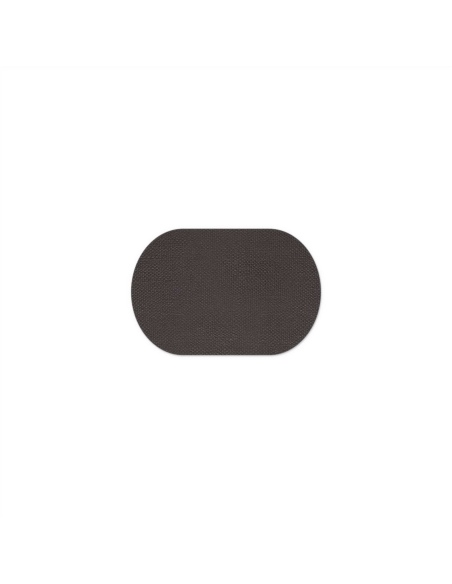 OVAL PLACEMATS 30x20 cm OVALE single piece JUTE BLACK