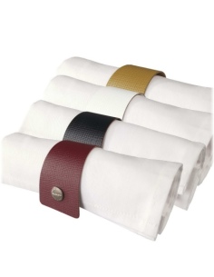RING porta tovagliolo conf. 4 pz. CHEF OCRA-BIANCO-BORDEAUX-NERO