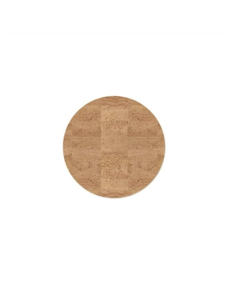 ROUND PLACEMATS 32 cm single piece CORK NATURAL th. 1.4