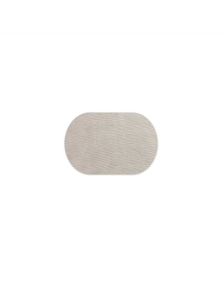 OVAL PLACEMATS 30x20 cm OVALE single piece LIGHT JUTA WHITE OYSTER