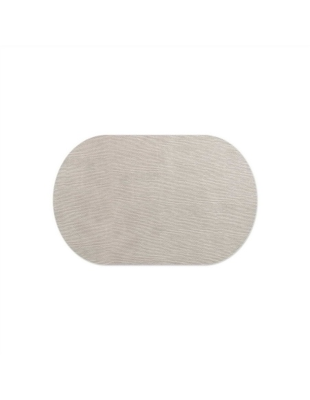OVAL PLACEMATS 47x30 cm OVALE single piece LIGHT JUTA WHITE OYSTER