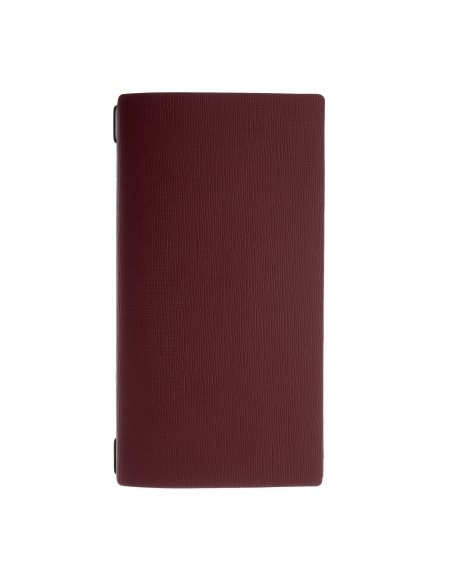 Porta Menu A4 SLIM (17,4x31,8 cm) stampa a caldo solo elastico nero CHEF BORDEAUX
