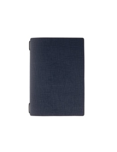 Porta Menu A5 (16,5x23,1 cm) stampa a caldo cornicetta (4 facciate) elastico nero CHEF BLU