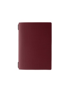 Porta Menu A5 (16,5x23,1 cm) stampa a caldo cornicetta (4 facciate) elastico nero CHEF BORDEAUX