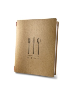menu holder CUSTOM A5 (16,5x23,1 cm) "DINNER NATURAL menu" 2 envelopes