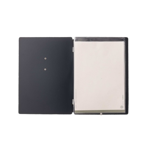 menu holder A5 (16,5x23,1 cm) METAL label "menu" 2 envelopes (4 sides)