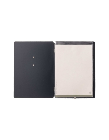Porta Menu A5 (16,5x23,1 cm) etichetta METAL "menu" 2 buste (4 facciat