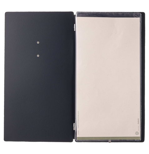 menu holder A4 SLIM (17,4x31,8 cm) METAL label "menu" 2 envelopes (4 s