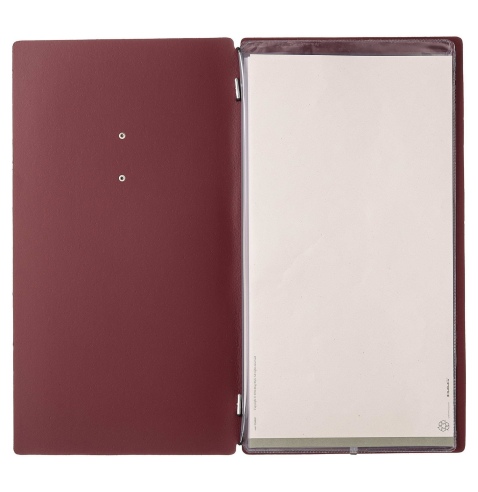 menu holder A4 SLIM (17,4x31,8 cm) METAL label "menu" 2 envelopes (4 s