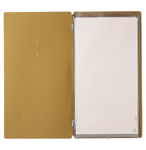 menu holder A4 SLIM (17,4x31,8 cm) METAL label "menu" 2 envelopes (4 s