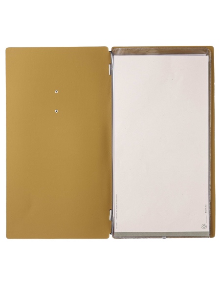 menu holder A4 SLIM (17,4x31,8 cm) "personalized" METAL label (min. 18