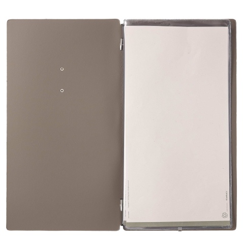 menu holder A4 SLIM (17,4x31,8 cm) "personalized" METAL label (min. 18