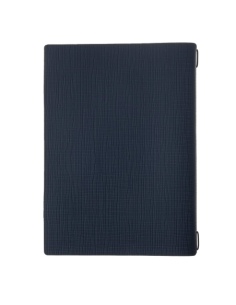 Porta Menu A4 (23,2x31,8 cm) etichetta PATCH "menu" 2 buste (4 facciate) elastico nero CHEF BLU 2