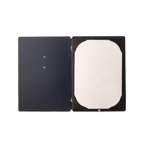 Porta Menu A5 (16,5x23,1 cm) etichetta METAL "personalizzata" (minimo 