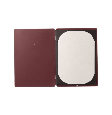 Porta Menu A5 (16,5x23,1 cm) etichetta METAL "menu" cornicetta (4 facc