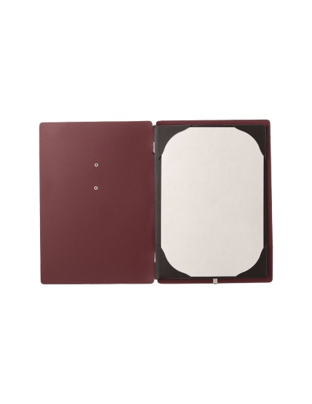 Porta Menu A5 (16,5x23,1 cm) etichetta METAL "menu" cornicetta (4 facc