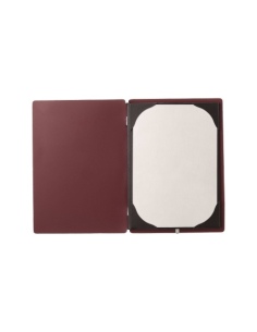 Porta Menu A5 (16,5x23,1 cm) senza etichetta cornicetta (4 facciate) elastico nero CHEF BORDEAUX 2