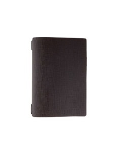 Porta Menu A5 (16,5x23,1 cm) senza etichetta cornicetta (4 facciate) elastico nero CHEF MARRONE