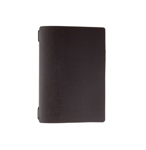 Porta Menu A5 (16,5x23,1 cm) senza etichetta cornicetta (4 facciate) elastico nero CHEF MARRONE