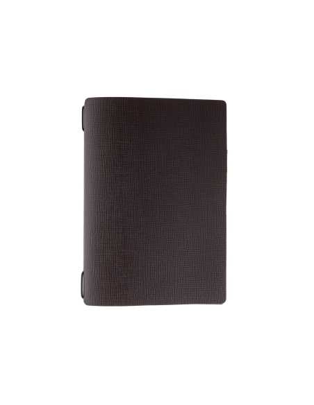 Porta Menu A5 (16,5x23,1 cm) senza etichetta cornicetta (4 facciate) elastico nero CHEF MARRONE