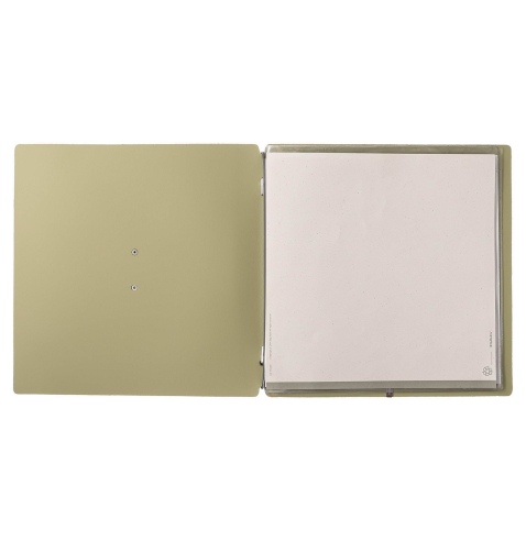 Porta Menu QUADRATO (23x23,1 cm) etichetta METAL "menu" 2 buste (4 fac