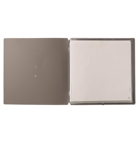 Porta Menu QUADRATO (23x23,1 cm) etichetta METAL "menu" 2 buste (4 fac