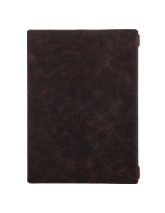 Porta Menu A4 (23,2x31,8 cm) etichetta PATCH "menu" solo elastico rosso JUTA MARRONE 2