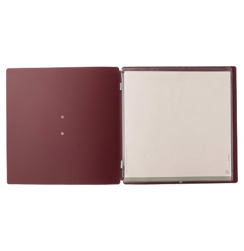 menu holder QUADRATO (23x23,1 cm) METAL label "menu" 2 envelopes (4 si
