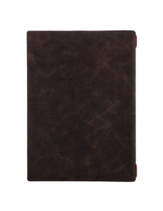 Porta Menu A4 (23,2x31,8 cm) etichetta PATCH "personalizzata" (minimo 18 pezzi) cornicetta (4 facciate) elastico rosso JUTA MARR 2