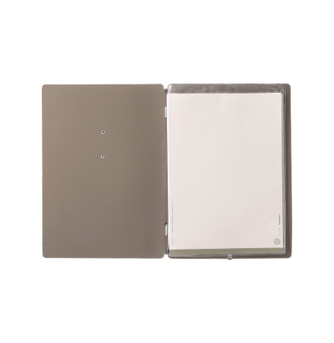 Porta Menu A5 (16,5x23,1 cm) etichetta METAL "menu" 2 buste (4 facciat