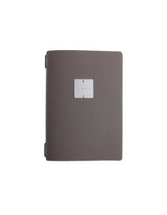 Porta Menu A5 (16,5x23,1 cm) etichetta METAL "personalizzata" (minimo 