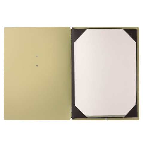 Porta Menu A4 (23,2x31,8 cm) etichetta METAL "menu" cornicetta (4 facc