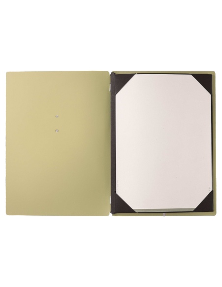 Porta Menu A4 (23,2x31,8 cm) etichetta METAL "menu" cornicetta (4 facc