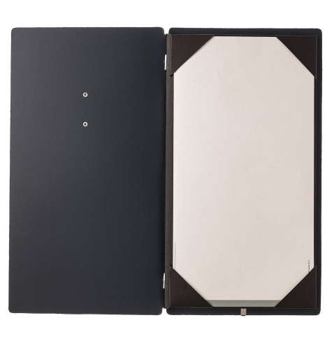 Porta Menu A4 SLIM (17,4x31,8 cm) etichetta METAL "personalizzata" (mi