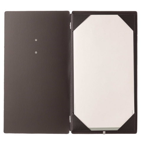 Porta Menu A4 SLIM (17,4x31,8 cm) etichetta METAL "personalizzata" (mi