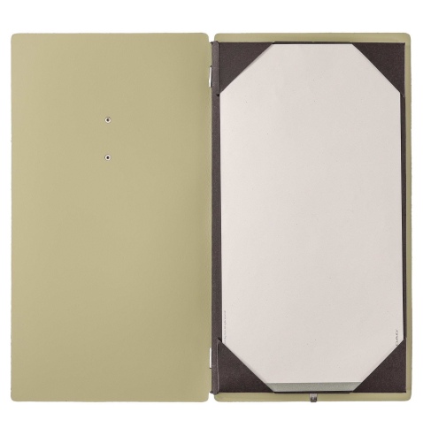 menu holder A4 SLIM (17,4x31,8 cm) "personalized" METAL label (min. 18