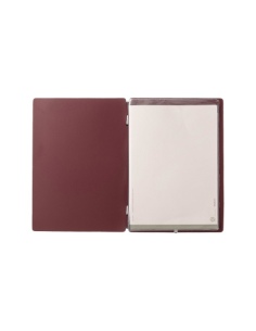 Porta Menu A5 (16,5x23,1 cm) senza etichetta 2 buste (4 facciate) elastico nero CHEF BORDEAUX 2