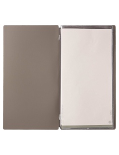 Porta Menu A4 SLIM (17,4x31,8 cm) stampa a caldo 2 buste (4 facciate) elastico nero CHEF TORTORA 2