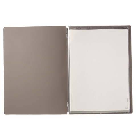 menu holder A4 (23,2x31,8 cm) GREY hot stamping 2 envelopes (4 sides) 