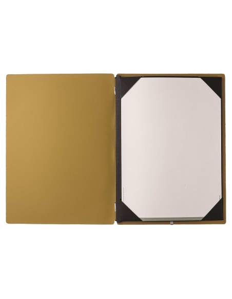 menu holder A4 (23,2x31,8 cm) hot stamping frame (4 sides) CHEF OCHER