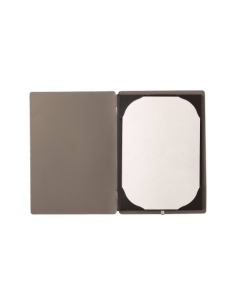 Porta Menu A5 (16,5x23,1 cm) stampa a caldo cornicetta (4 facciate) elastico nero CHEF TORTORA 2